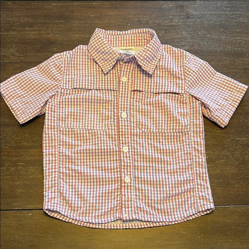 Blue Quail Red/Blue Plaid Short Sleeve Button Down Shirt